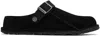 Birkenstock Lutry Premium Suede Slippers In Black