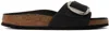 Birkenstock Madrid Big Buckle Sliders 1006523 In Black