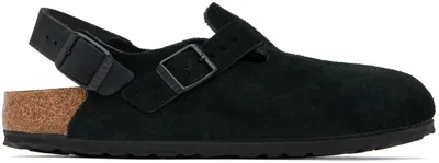 Birkenstock Tokio Suede Mules In Black