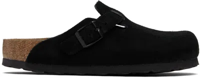Birkenstock Black Regular Boston Soft Footbed Slip-on Loafers