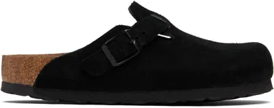 Birkenstock Black Regular Boston Soft Footbed Slip-on Loafers
