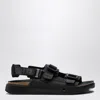 BIRKENSTOCK BIRKENSTOCK BLACK SHINJUKU SANDAL IN NATURAL LEATHER AND TISSUE