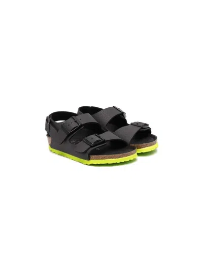 Birkenstock Kids' Black Slingbac Sandals With Buckles In Polyurethane Boy