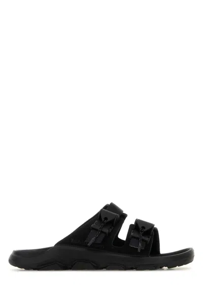 BIRKENSTOCK BLACK SUEDE MOGAMI TERRA TECH BIRKENSTOCK X MAHARISHI SLIPPERS