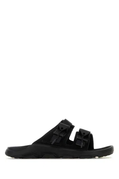 Birkenstock Black Suede Mogami Terra Tech  X Maharishi Slippers