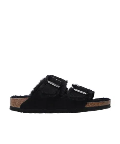 Birkenstock Black Suede Slippers