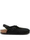 Birkenstock Tokyo Ii Suede Slides In Black