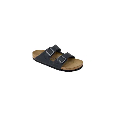 Birkenstock Black Synthetic Slippers In Blue