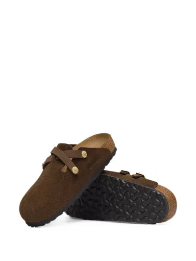 Birkenstock Blair Buckle-fastening Suede Mules In Blue