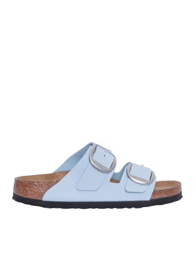Birkenstock Blue Arizona Nubuck Leather Slide Sandal
