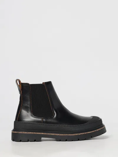 Birkenstock Womens Prescott Black Leather Chelsea Boots