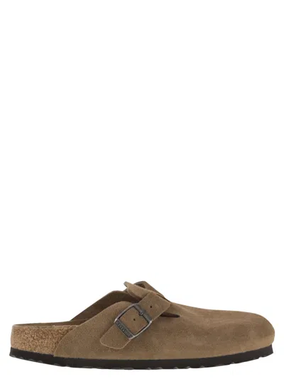 Birkenstock Boston - Suede Sabot In Brown