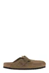 Birkenstock Boston Suede Sabot In Multi