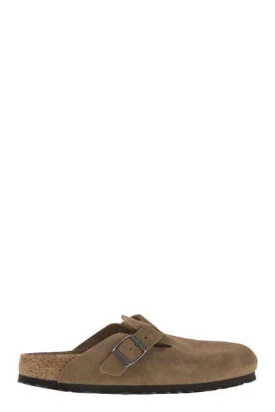 Birkenstock Boston Suede Sabot In Multi