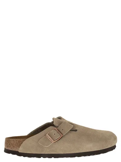 Birkenstock Boston - Suede Sabot In Sand