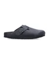Birkenstock Sandals With Buckle Strap And Open Back