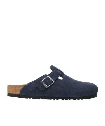 BIRKENSTOCK BOSTON BUCKLE SUEDE SLIP-ONS