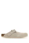 Birkenstock Grey Suede Boston Slippers