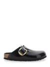 Birkenstock Boston Amalfi Big Bukle In Black