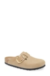Birkenstock Boston Big Buckle Clog In Brown