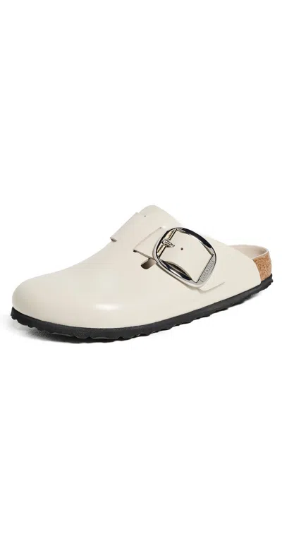 BIRKENSTOCK BOSTON BIG BUCKLE CLOGS DRESSY OYSTER
