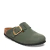 Birkenstock Boston Big Buckle Clogs Sandal In Thyme Nubuck