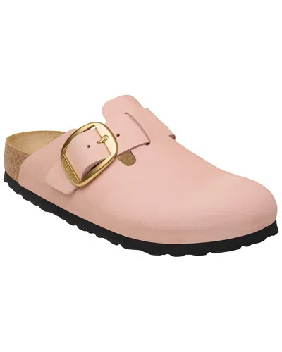 Birkenstock Pink Narrow Boston Big Buckle Slip-on Loafers