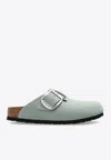 Birkenstock 'tokio' Light Blue Mules With Buckles On The Front And Back In Light Blue