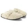Birkenstock Boston Big Buckle Shearling Teddy Clogs In Neutral