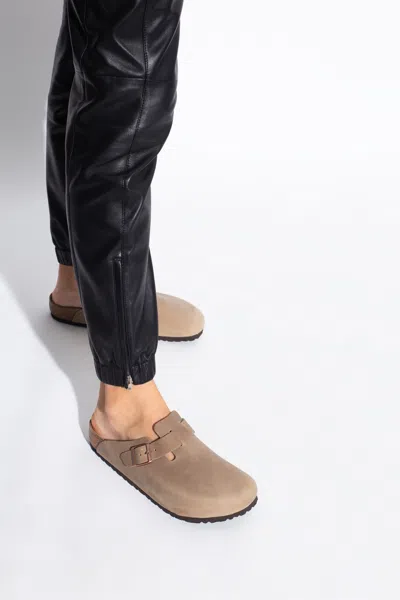 Birkenstock Boston Bs Tabacco Brown Waxy Leather In Beige