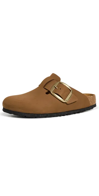 Birkenstock Boston Big Buckle Tonal Clogs Mink In Brown