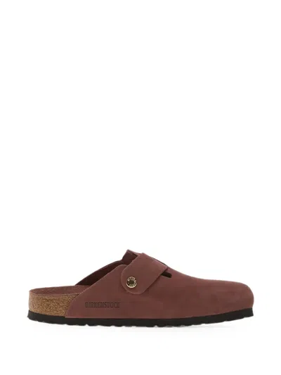 Birkenstock Boston Big-buckle Mules In Brown