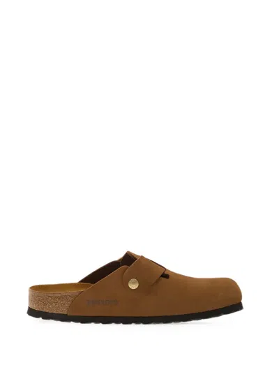 Birkenstock Boston Big-buckle Mules In Brown