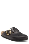Birkenstock 'boston Bold' Black Mules With Maxi Buckle