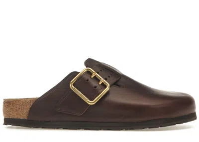 Pre-owned Birkenstock Boston Bold Leather Brown Sneakers In Roast