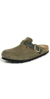Birkenstock Boston Braid Clogs Thyme In Gray