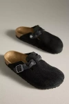 Birkenstock Boston Braided Clogs In Black