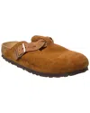 Birkenstock Boston Suede Mule With Fur Lining Shoes