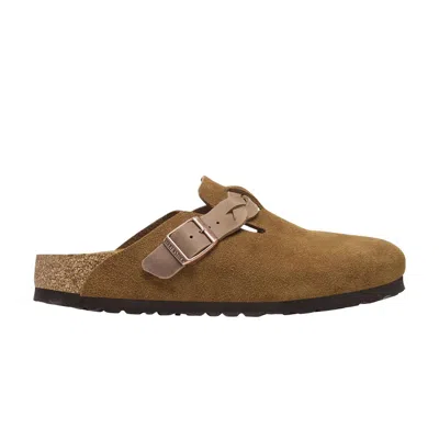 Pre-owned Birkenstock Boston Braided Suede Leather Narrow 'mink' | Brown | Men's Size 36