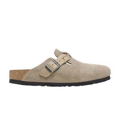 Pre-owned Birkenstock Boston Braided Suede Leather Narrow 'taupe' | Cream | Men's Size 36