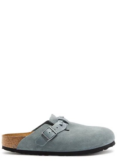 Birkenstock Round Toe Flat Slippers In Grey
