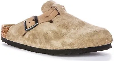 Pre-owned Birkenstock Boston Braided Womens Sandals In Taupe Size Us 5 - 11