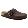Birkenstock Boston Oiled Sabot In Habana Leather In Brown