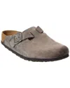 Birkenstock Mens Leather Slip On Slip-on Shoes In Grey