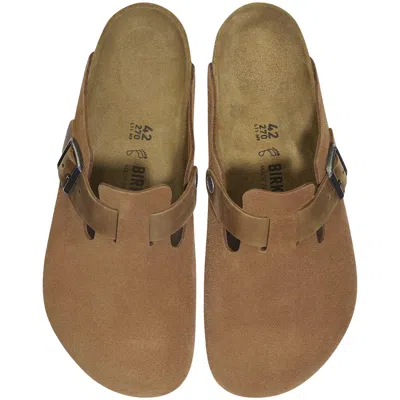 Birkenstock Boston Bs Mules Cognac In Brown