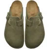 Birkenstock Boston Bs Mules Green In Green