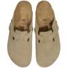 Birkenstock Boston Bs Mules Khaki In Brown
