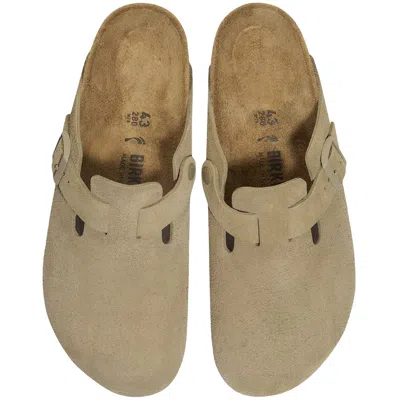 Birkenstock Boston Bs Mules Khaki In Brown