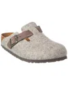 Birkenstock Boston Bs Narrow Felt & Leather Clog In Grey