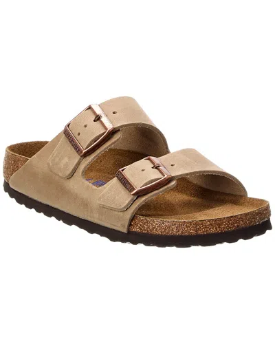 Birkenstock Arizona Narrow Soft Footbed Leather Sandal In Brown
